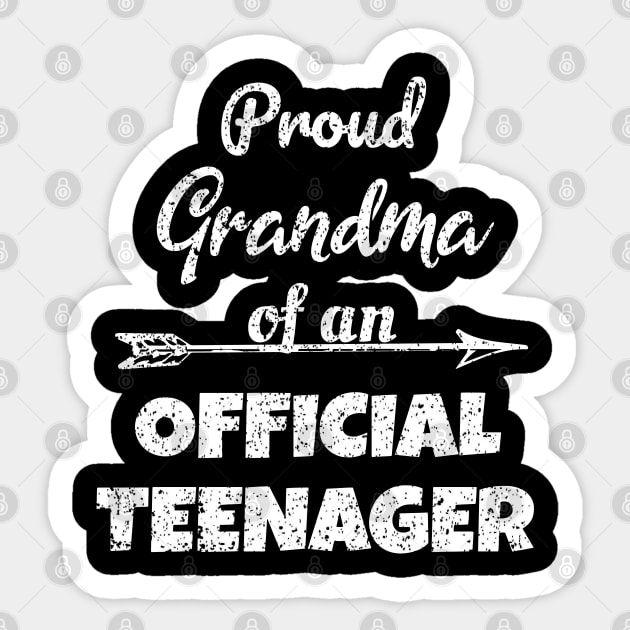 Proud Grandma of an Official Teenager, 13th B-Day Party Gift Sticker by Grabitees